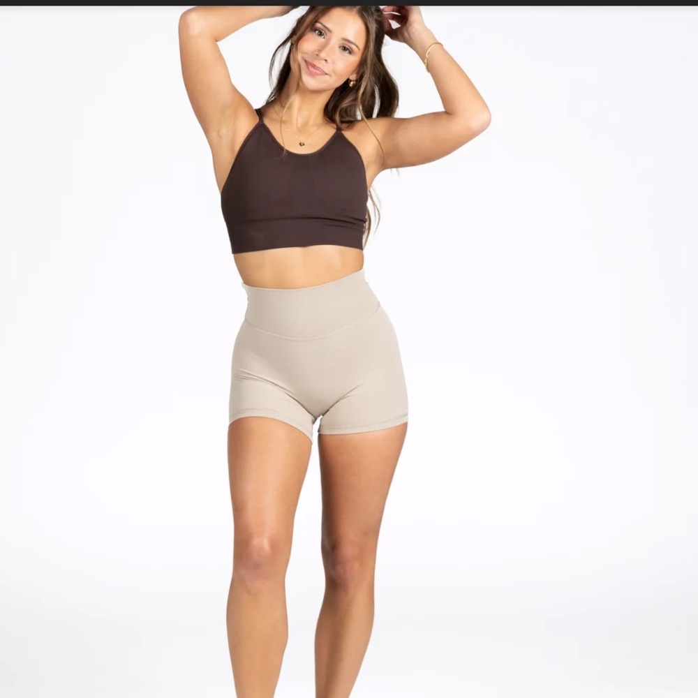 Beige bike shorts
